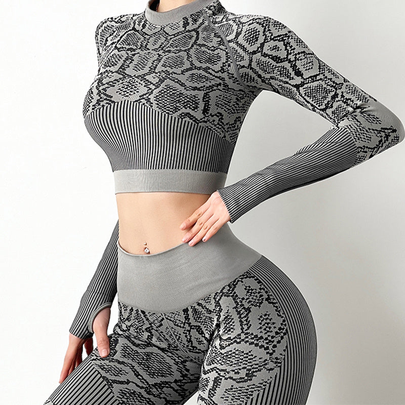 Yoga Clothes Autumn & Winter Women Seamless Knitted Suits