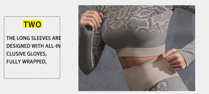 Yoga Clothes Autumn & Winter Women Seamless Knitted Suits