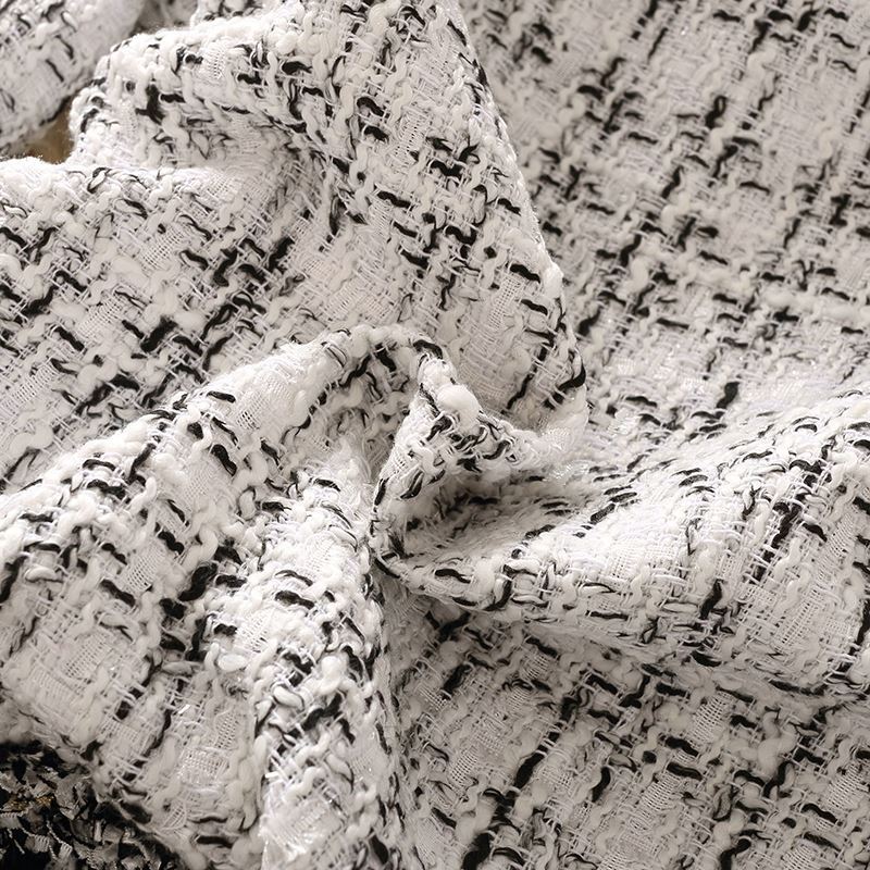 Temperament Celebrity Long Sleeve Tweed Slim Fitting Jacket