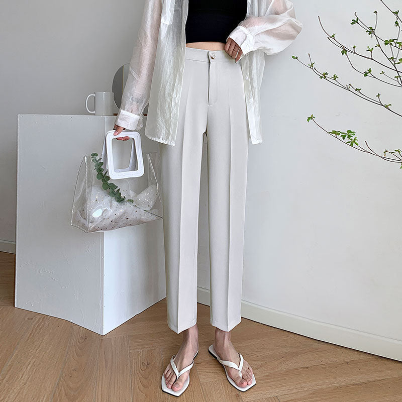 High Waist Drape Harlan Small Cigarette Pants