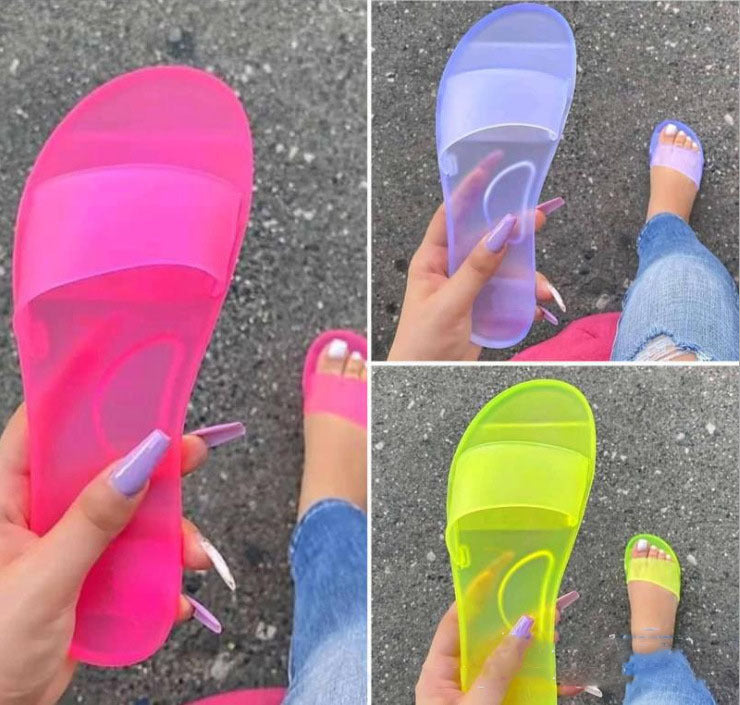 Fashion Simple Jelly Women's Sandals And Slippers