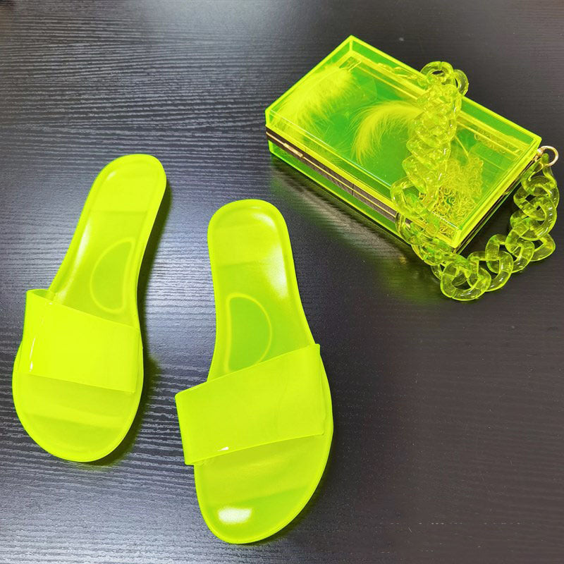 Fashion Simple Jelly Women's Sandals And Slippers