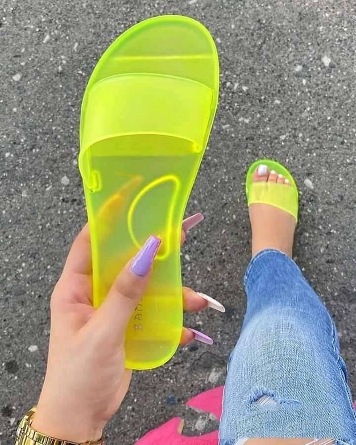 Fashion Simple Jelly Women's Sandals And Slippers