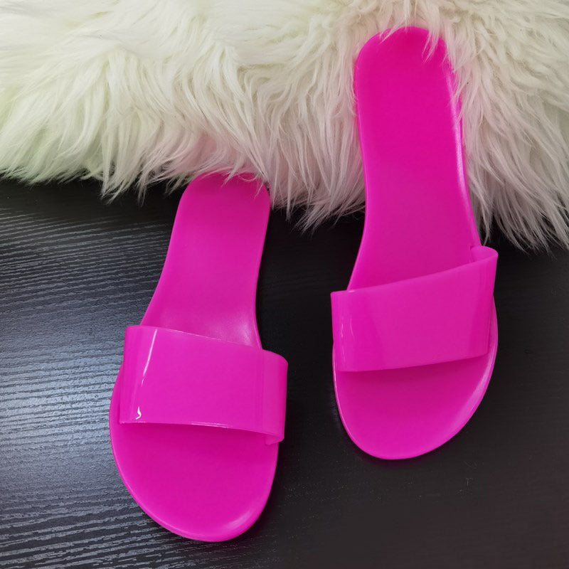 Fashion Simple Jelly Women's Sandals And Slippers