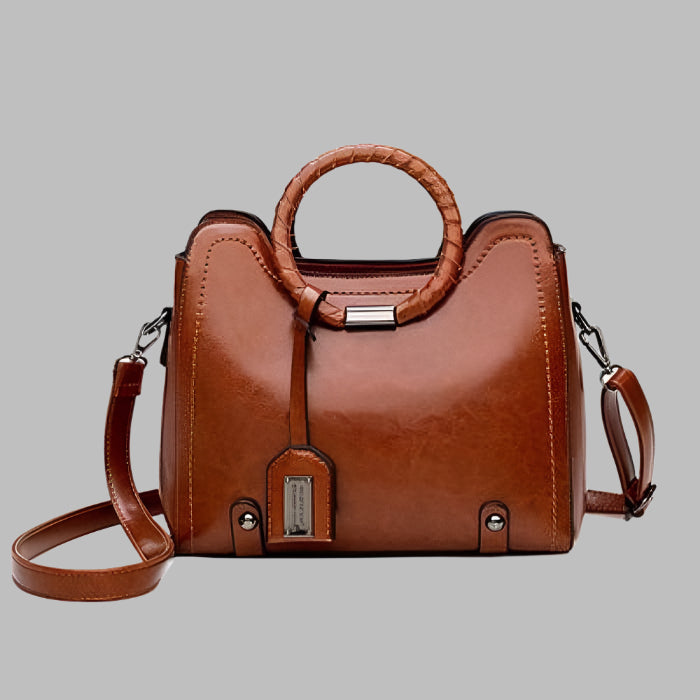 New summer messenger bag simple fashion oil wax leather handbag