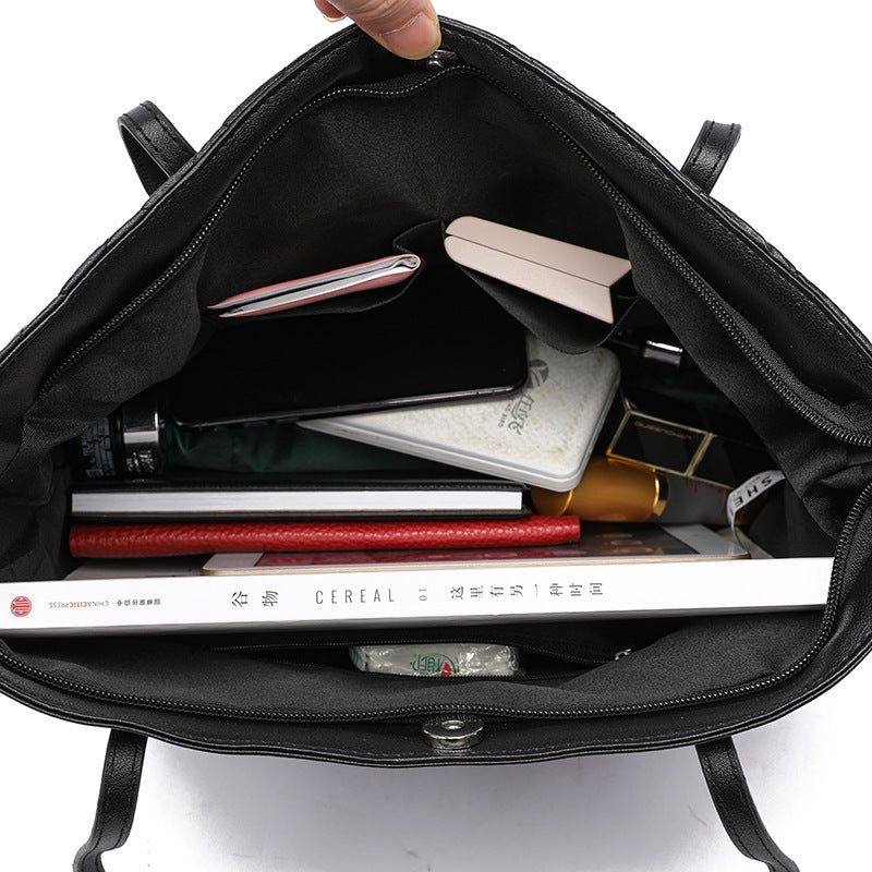 One shoulder high capacity tote bag