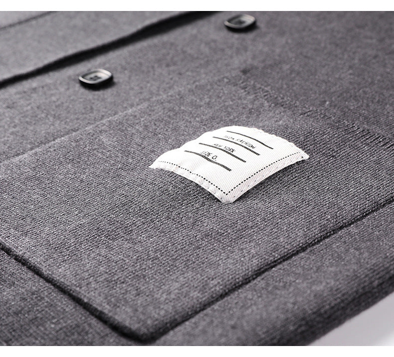 Men's Long-sleeved V-neck Slim-fit Cardigan Coat