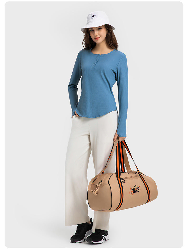 New Vertical Bar Thread 20 Loose Sports Long Sleeve Women's Fashion Casual Fitness Yoga Wear