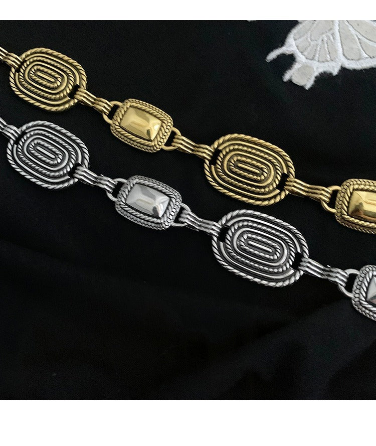 Retro Multi-element Ethnic Style Carved Chain Niche Modified Waist