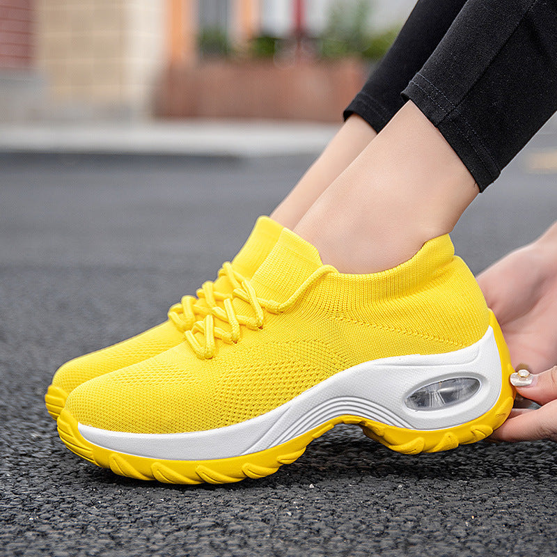 Sports Women Flying Knit Sock Shoes