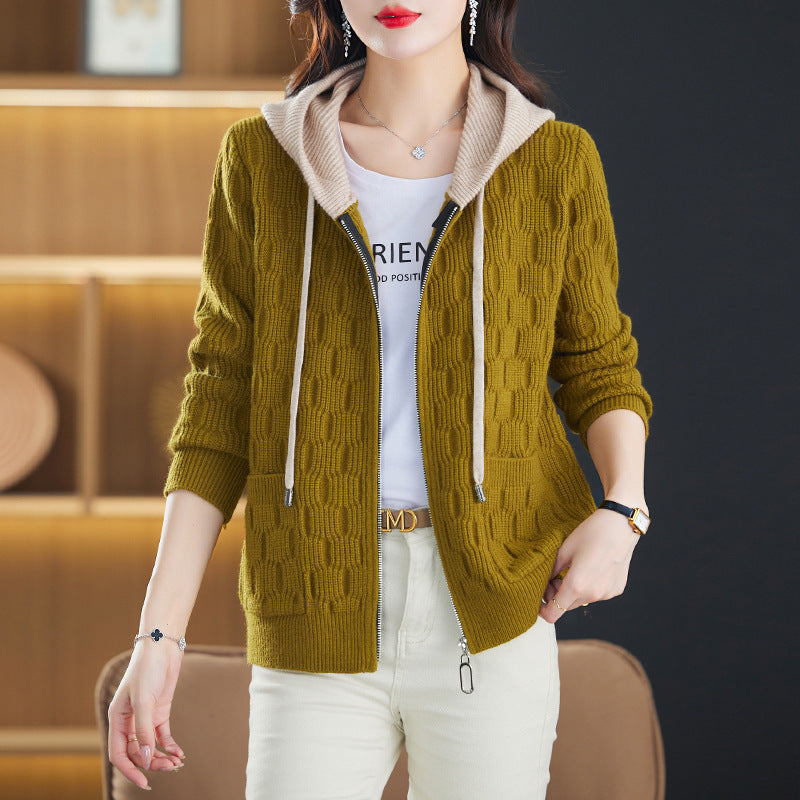 Hooded Sweater Women's Coat Fall Winter Fashion