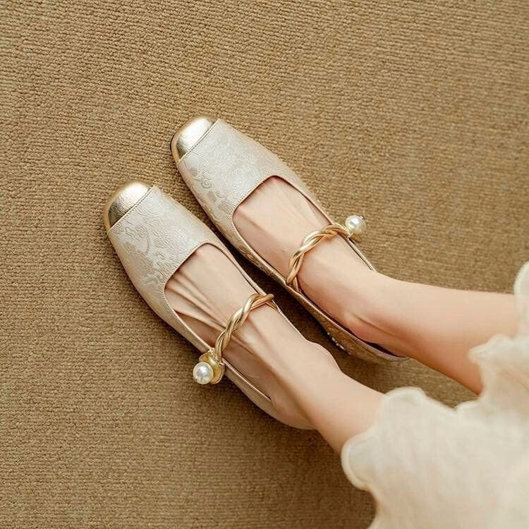 Spring And Summer New Retro Easy Matching French Low-cut Shoes