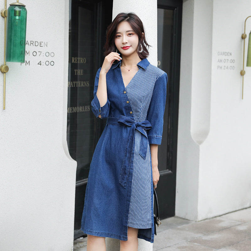 Slim denim dress