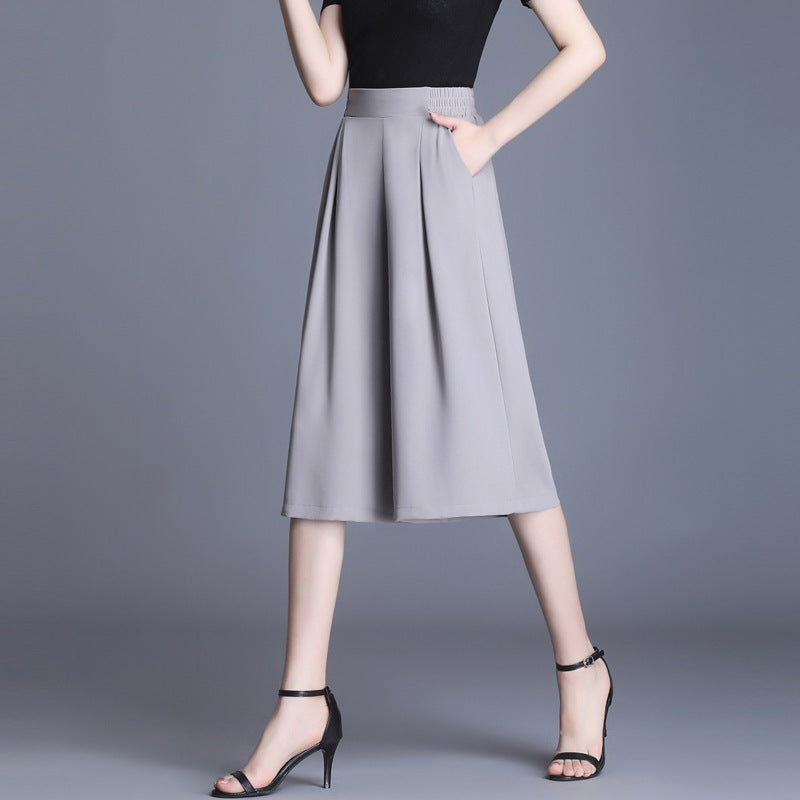 Women's Chiffon High Waist Wide Leg Pants Thin Loose Slimming