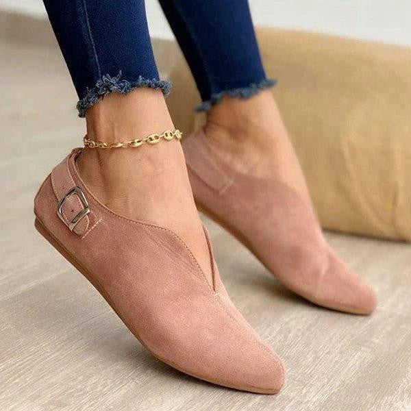 Single Shoes Pointed Toe Low-top Flat Casual Shoes