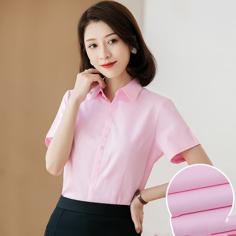 Professional Temperament Half-sleeve Shirt Work Clothes