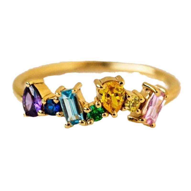 Geometry Pattern Style High-grade Temperament Index Finger Ring