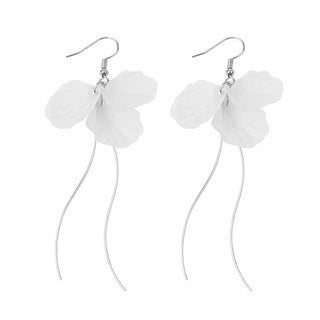 Korean Style Simple All-match Candied Petal Long Earrings
