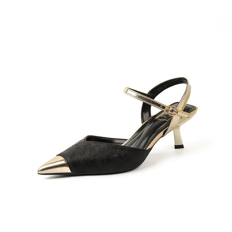 Women's Shoes Real Leather High-heeled Sandal Pointed Toe
