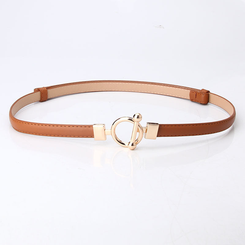 Fashion Women's Coat Decorated Leather Belt