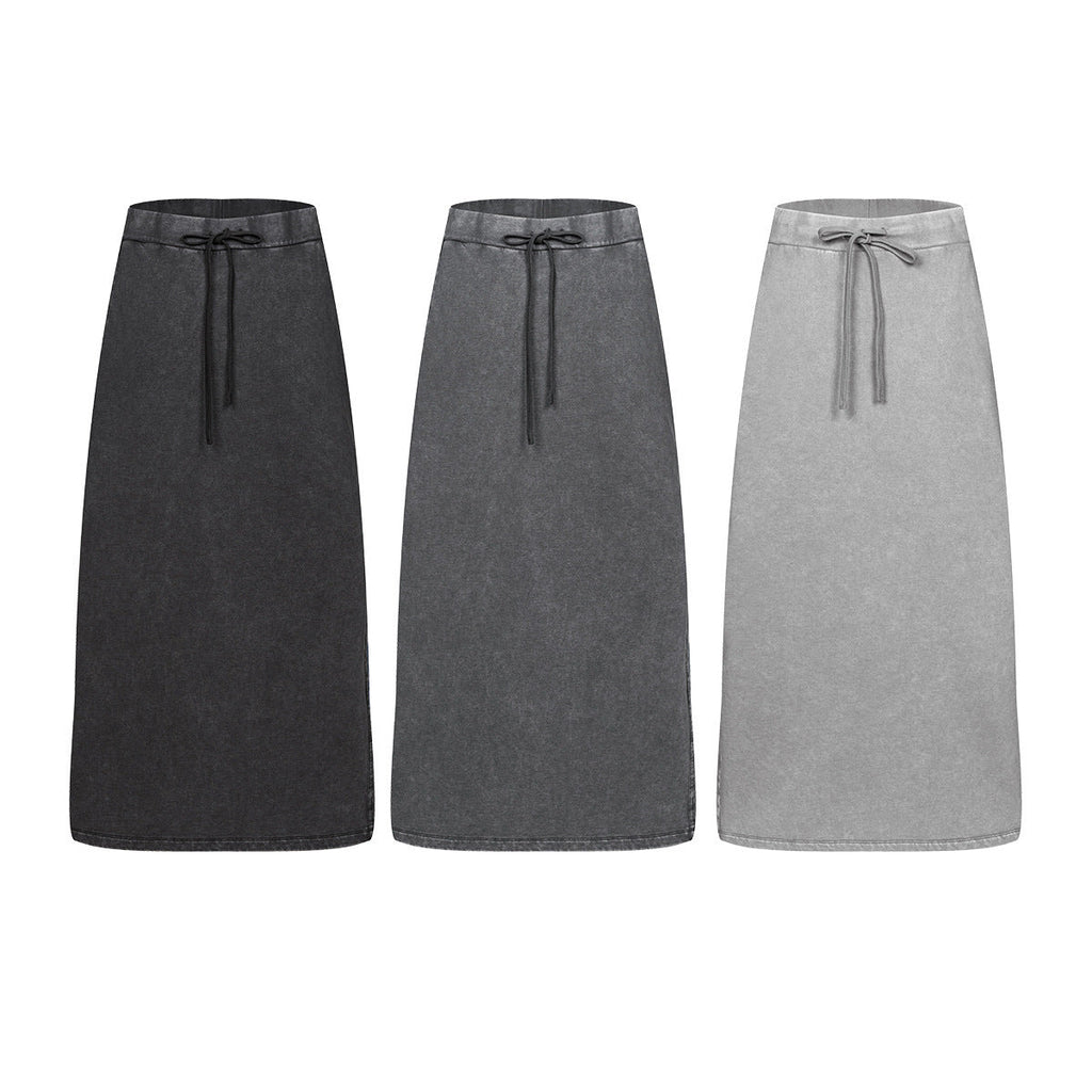 American A- Line High Waist Cover Slimming And Straight Loose Skirt Women