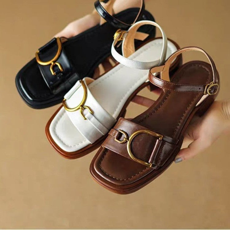 Women's Thick-soled Leather All-match Fashion Sandals