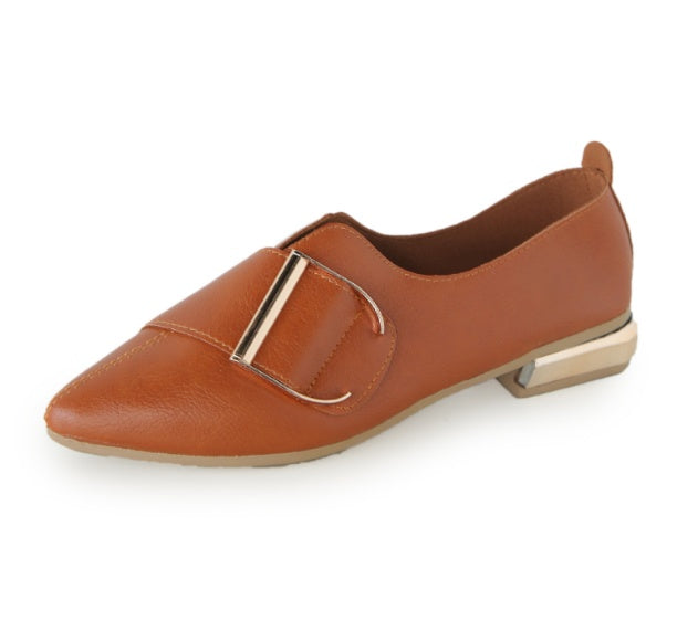 Shallow mouth small shoes flat bottom shallow shoes single shoes British wind small shoes
