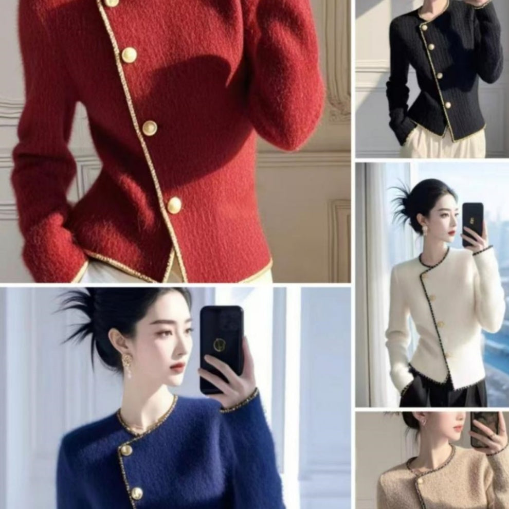 Simple Cardigan Autumn And Winter New Elegant Top