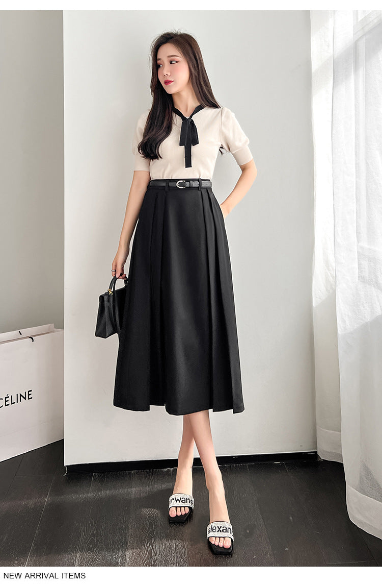 High Waisted A-line Large Swing Skirt