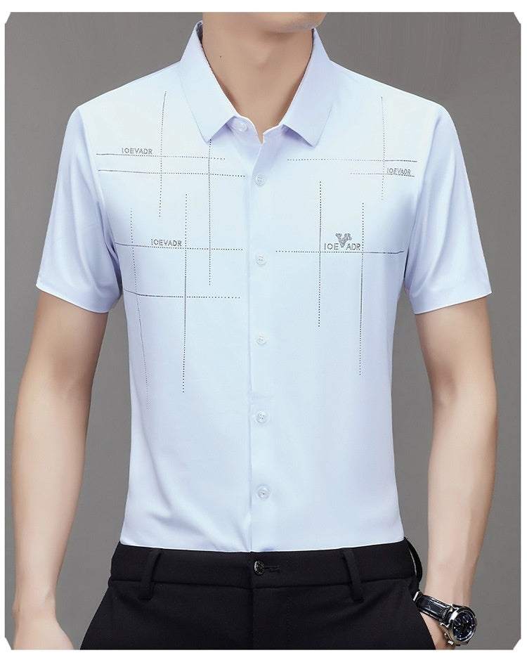 Summer New Men's Short-sleeved Shirt Seamless