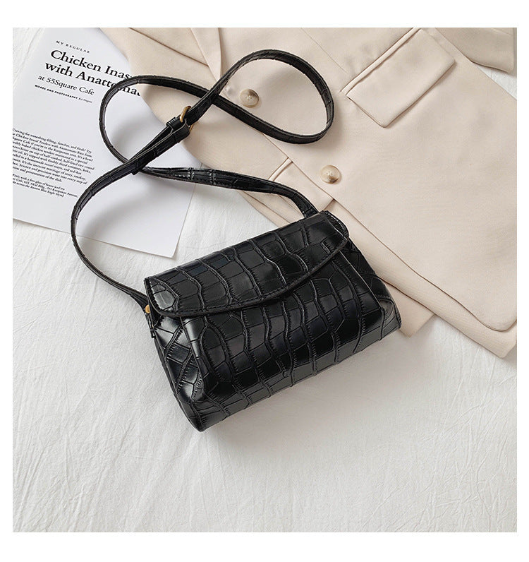 All-match texture single shoulder small square bag