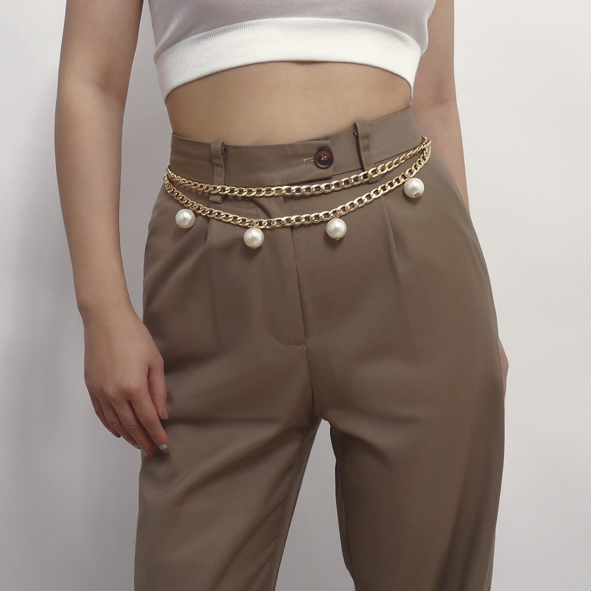 Geometric wild body waist chain