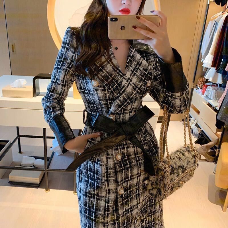 Women's Temperament Slim Thick Tweed Jacket