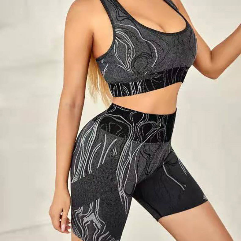 Yoga Moisture Wicking Tight Bra Running Two-piece Suit