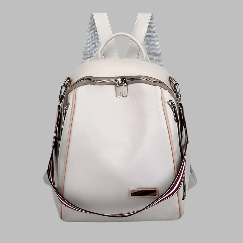 Large capacity pu ladies backpack