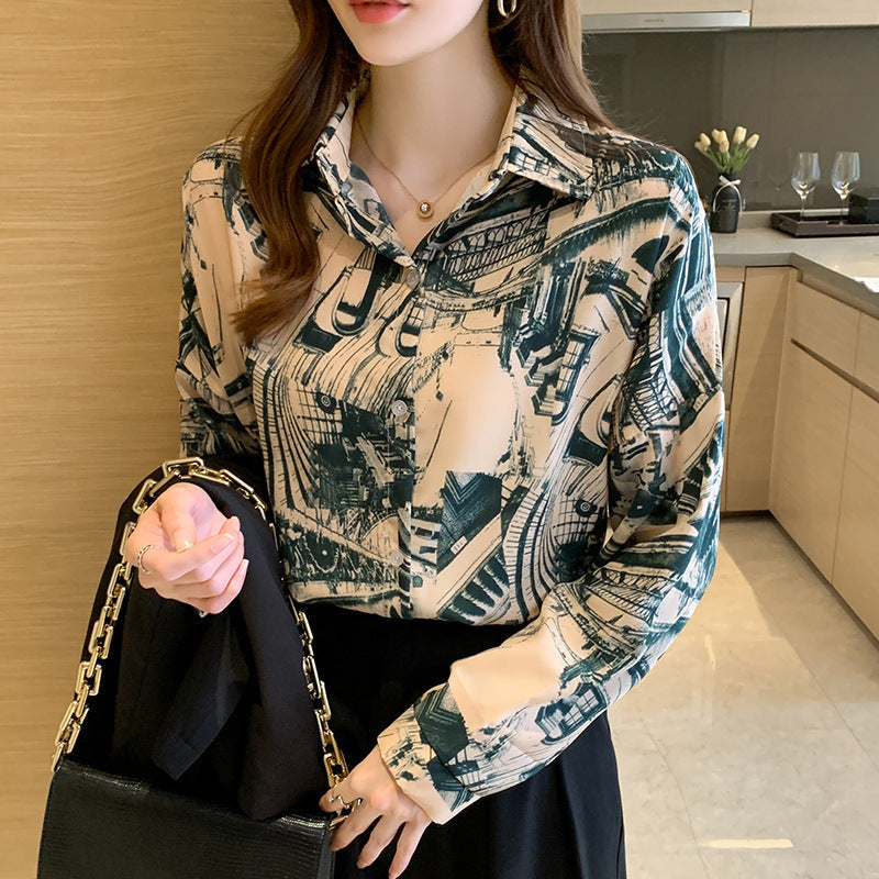 Design Sense Niche Temperament Long-sleeved Top