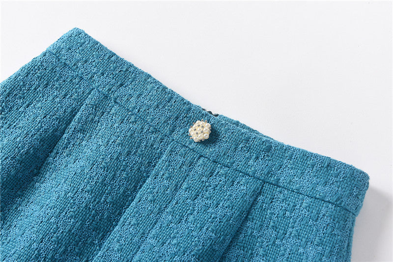 Women's New Tweed Short Coat Skirt