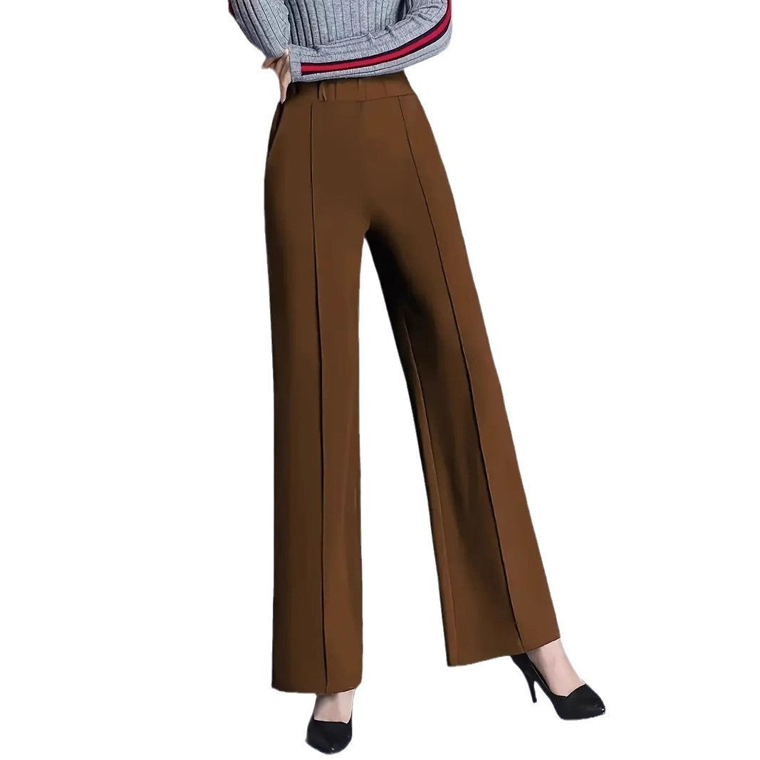 Women's Solid Color Straight Casual Pants