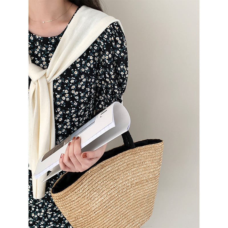 SummerFloral Round Neck Short Sleeve Dress