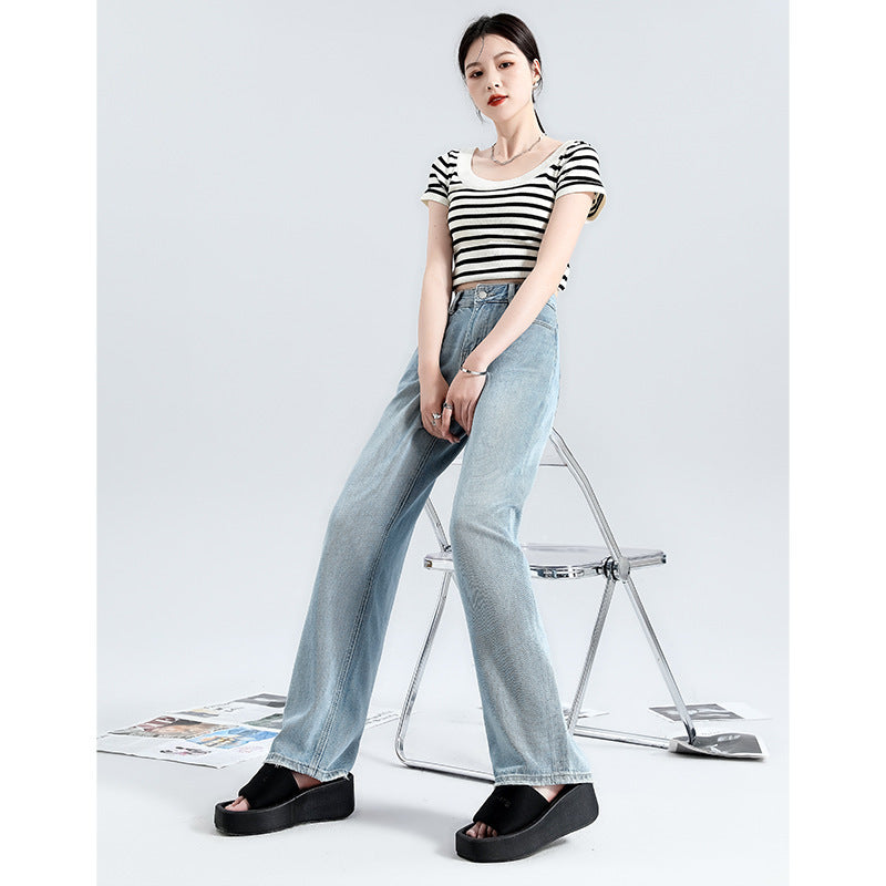Tencel Lyocell Wide-leg Jeans