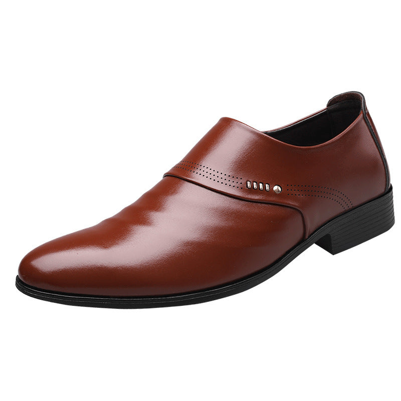 Casual pointed toe men leather shoes