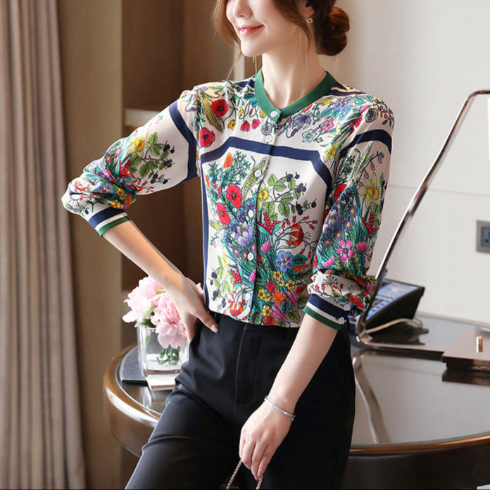 Fashionable Retro Chiffon Shirt