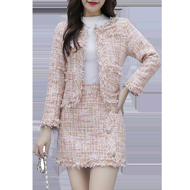 Temperament Tweed Skirt Set