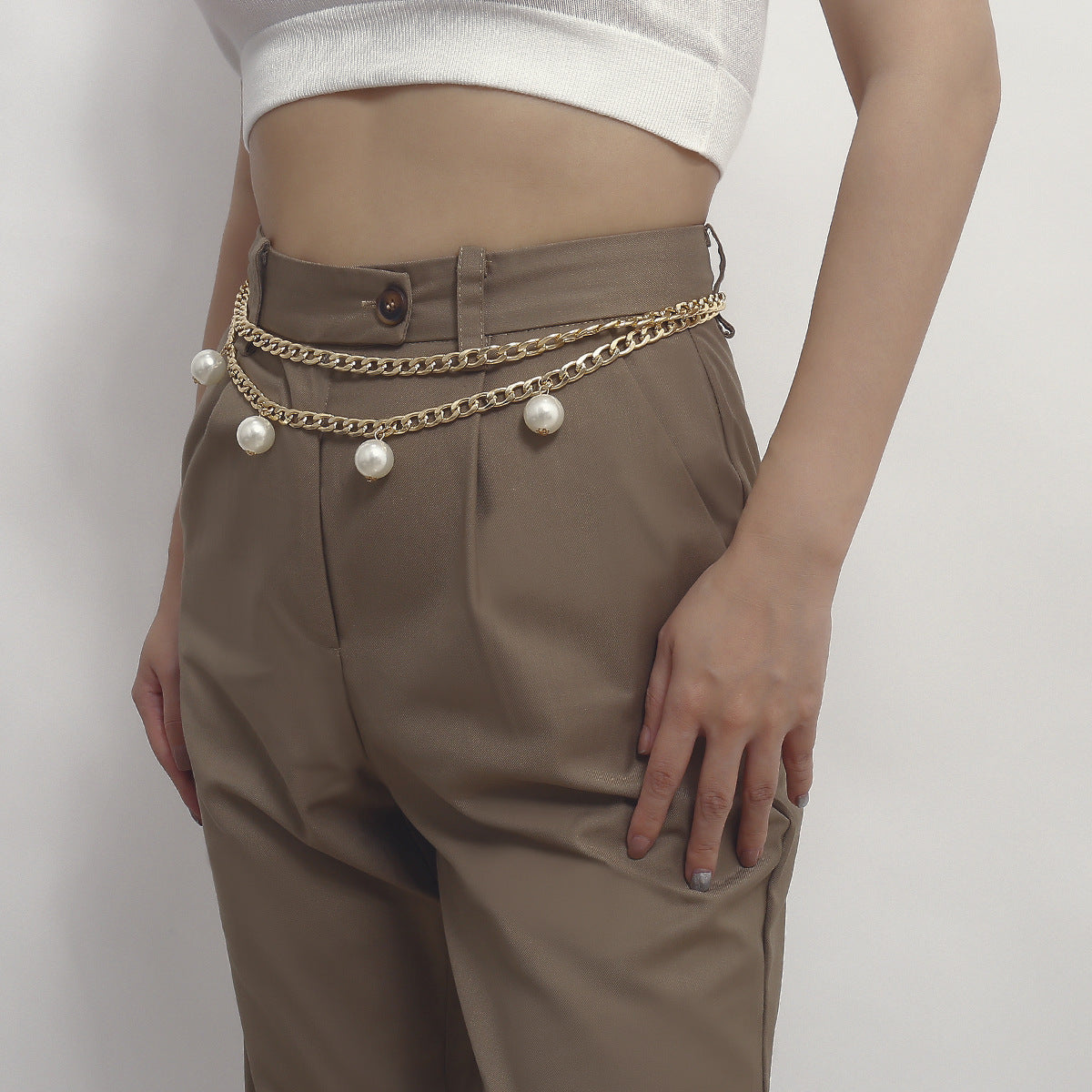 Geometric wild body waist chain