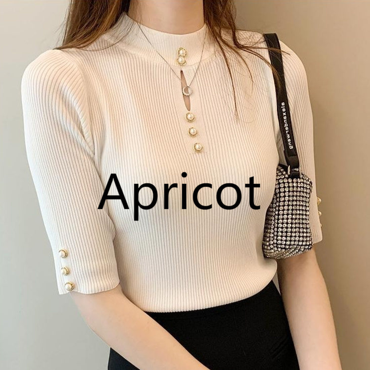 Thin Half-sleeve Knitted Jacket For Niche Wear