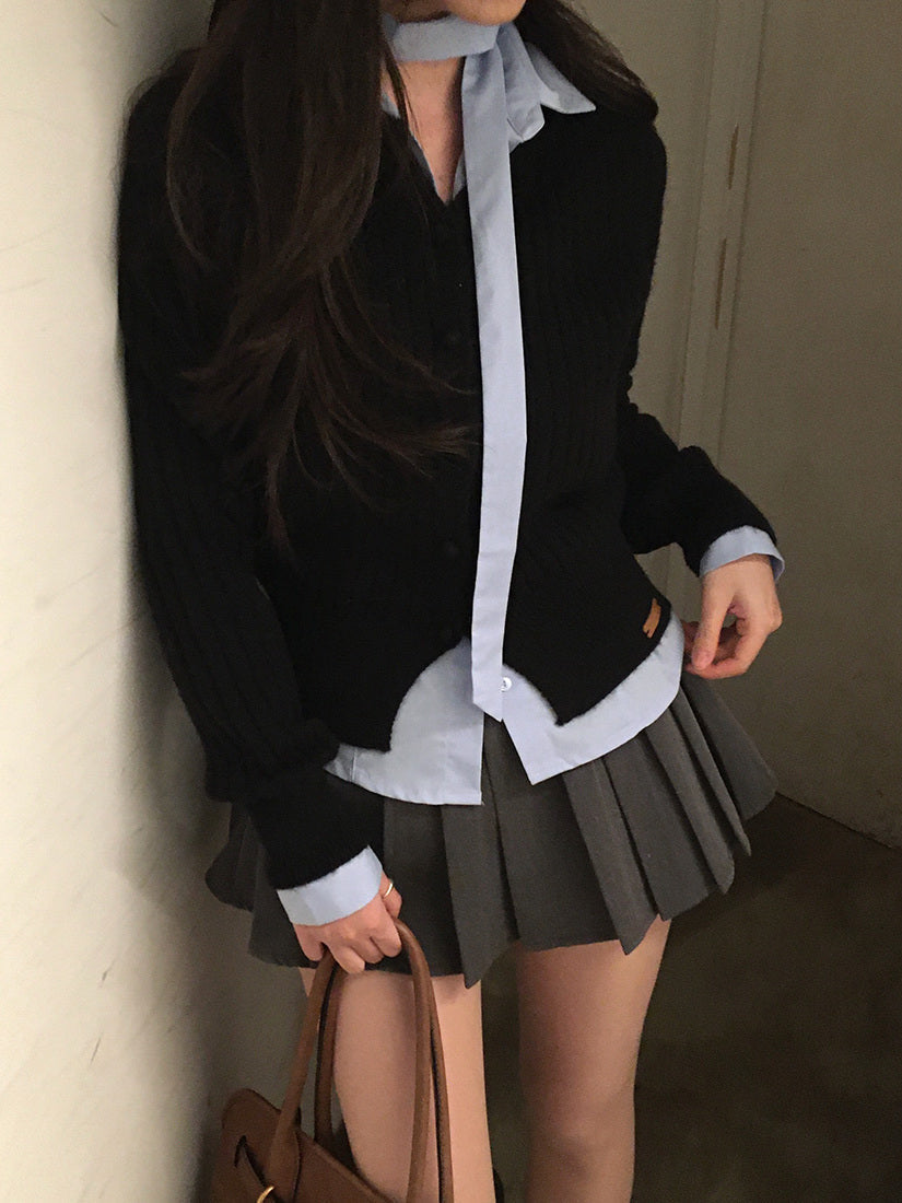 Sweater Coat Women's Slim-fit Long-sleeved Knitted Cardigan