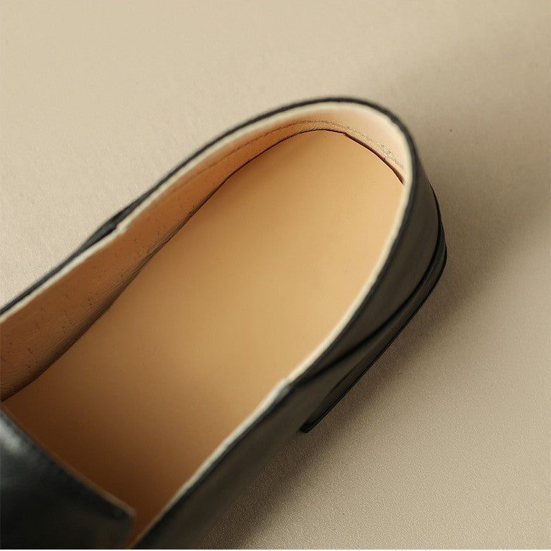 Spring New Thick With Square Head Deep Mouth Four Seasons Single Shoes Female