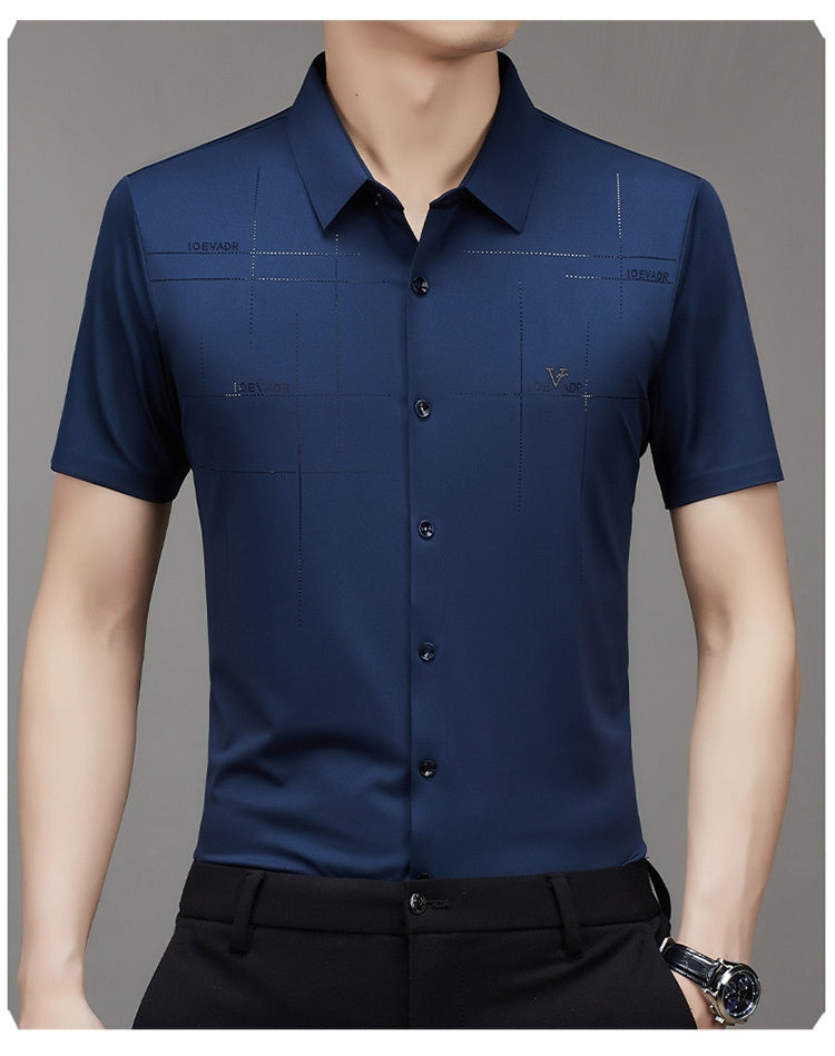 Summer New Men's Short-sleeved Shirt Seamless