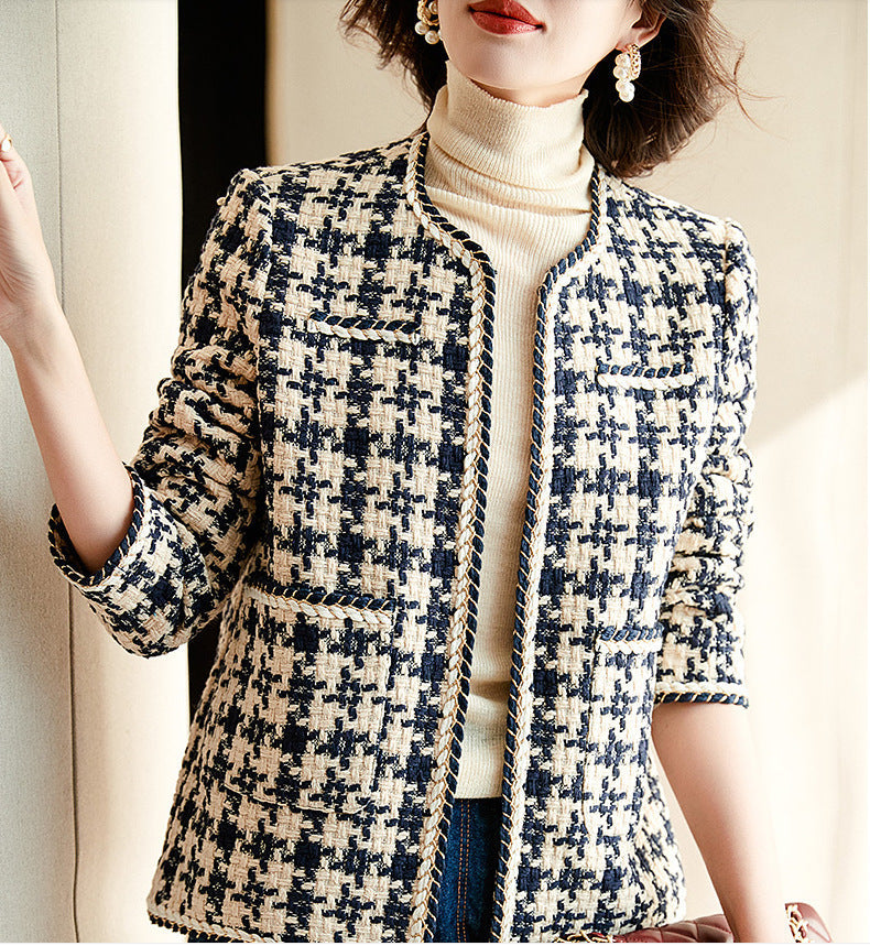 Classic Style Soft Tweed Coat For Women