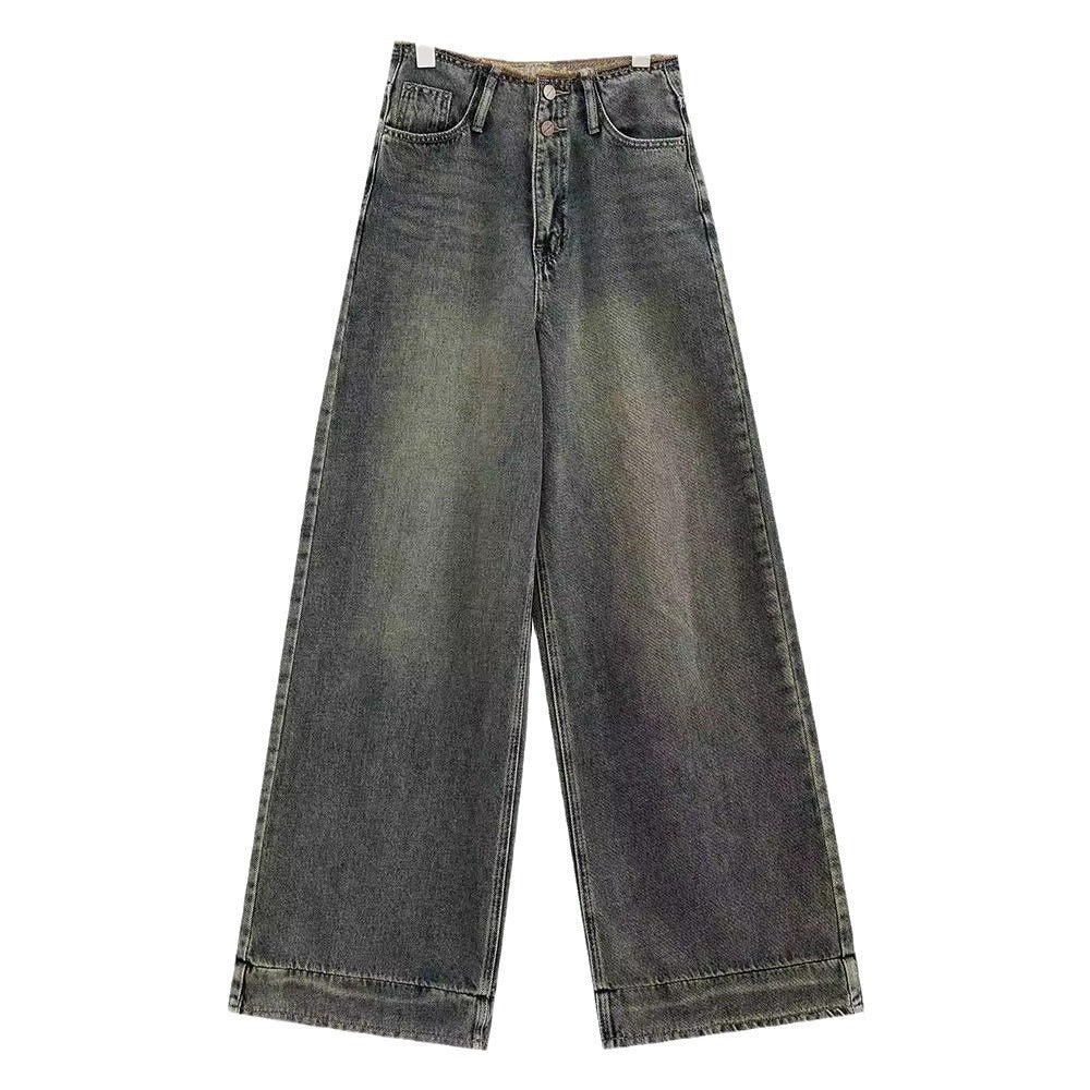 Retro Nostalgic Wide-leg Jeans For Women Summer